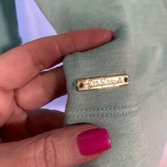Lilly Pulitzer Belinda One-Shoulder Pullover Mint Green Size XS - Picture 3 of 8